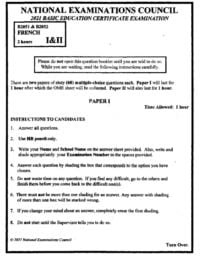 bece french ast questions