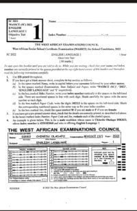 WAEC PAST QUESTIONS AND ANSWERS ENGLISH