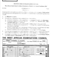 waec past questions govt
