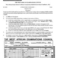 waec past question english in literature