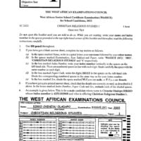 waec past questions crs