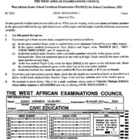waec past questions civic education