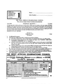 technical drawing waec past question