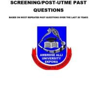 Download AAU Post-UTME Past Questions and Answer (PDF & DOC)