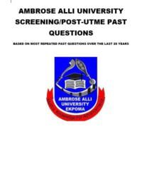 Download AAU Post-UTME Past Questions and Answer (PDF & DOC)
