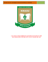 kwasu post utme past questions and answers