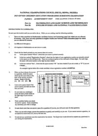 Download 2023 Gifted Common Entrance Past Questions for Gifted Students