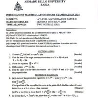 IJMB MATHEMATICS 2024