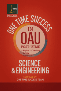 One Time Success OAU Post UTME Past Questions and Answers - Engineering